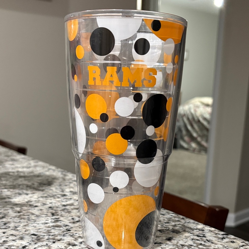 VCU Rams Tervis Polka Dot Tumbler - Yellow, Black, White 24oz